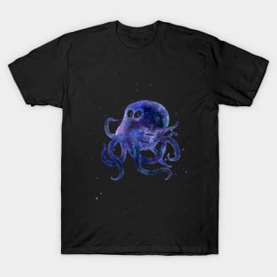 Space Octopus watercolor T-Shirt